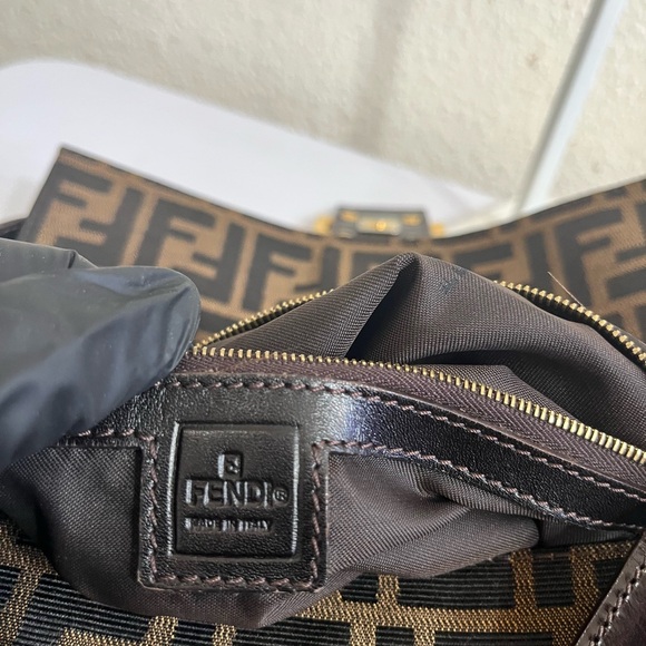 Fendi  Zucca Mama Baguette Shoulder Bag with Gold Buckle - Picture 2 of 16